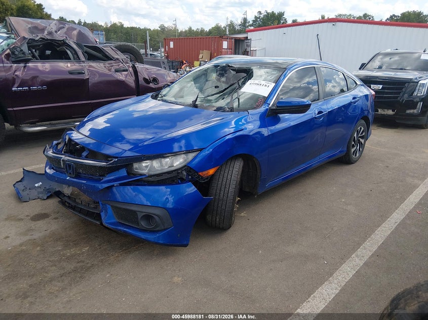 2016 Honda Civic, Правый бок, IAAI, VIN 2HGFC2F83GH545157 — фото 2