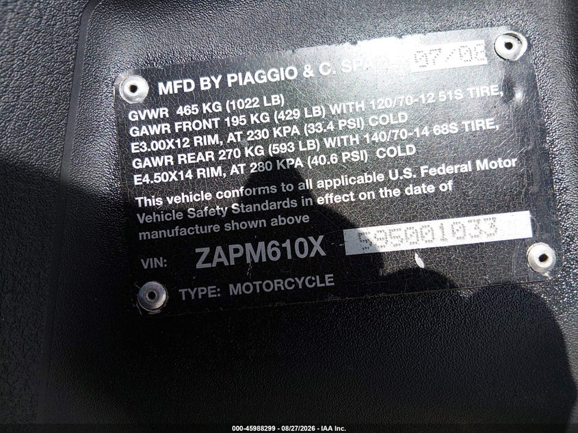 2009 PIAGGIO MP3 BIKE 1
