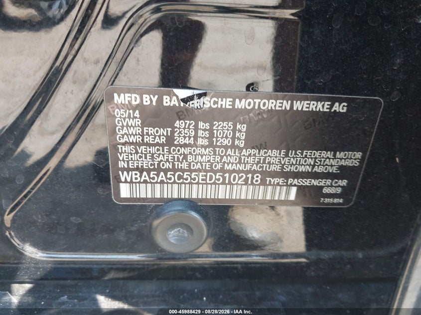 2014 BMW 528I · Фото 9