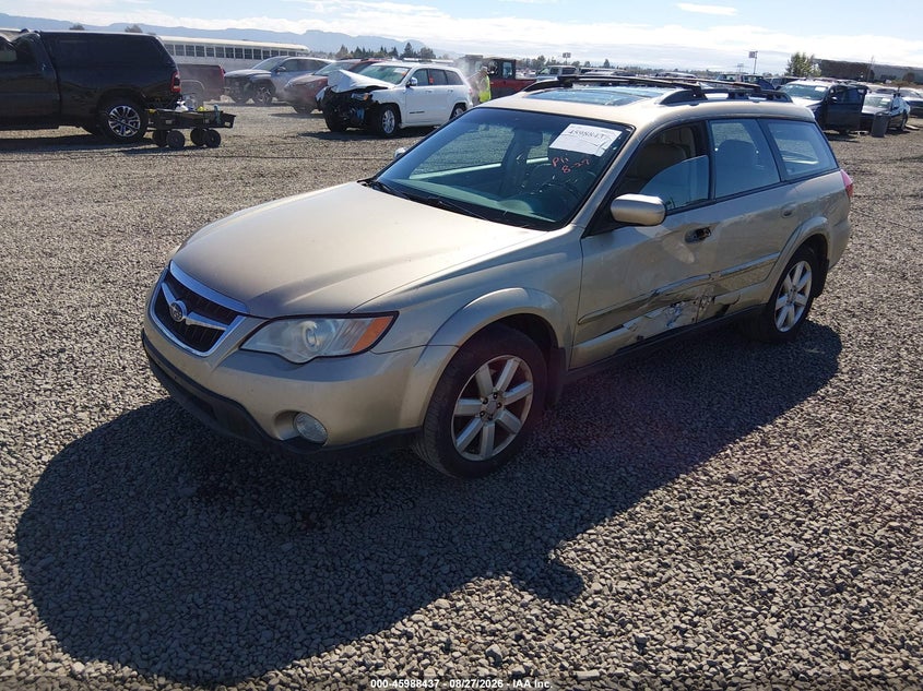 2008 Subaru Outback, Левый бок, IAAI, VIN 4S4BP62C687326995 — фото 2
