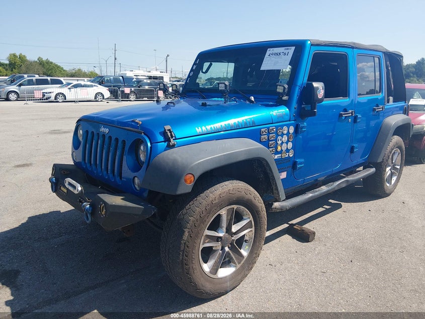 2015 Jeep Wrangler, Удар спереди, IAAI, VIN 1C4HJWDG9FL665173 — фото 2