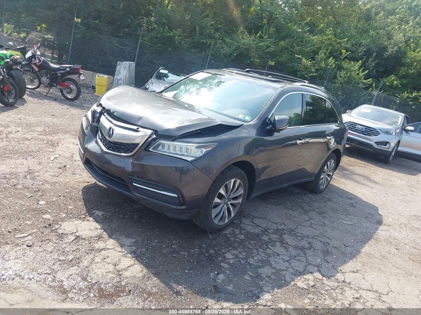 2015 Acura MDX, Удар спереди, IAAI, VIN 5FRYD4H43FB016630 — фото 2