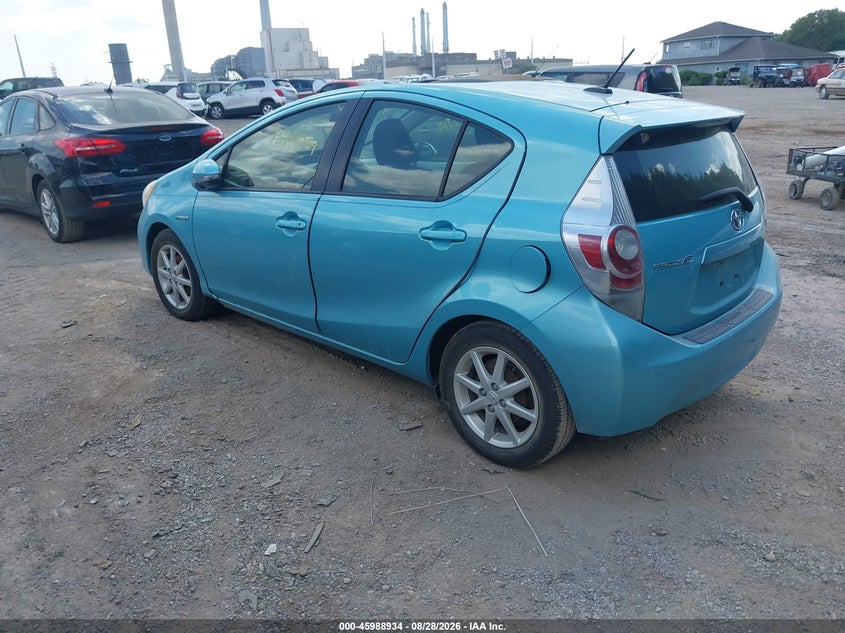 Vin: jtdkdtb3xc1007915, lot: 46488259, toyota prius c three 20123