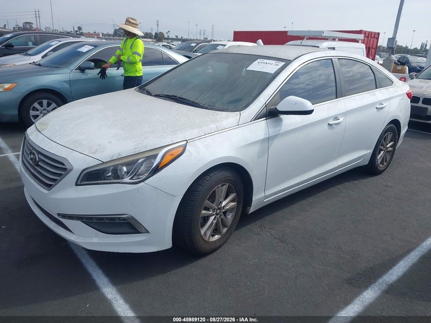 2015 Hyundai Sonata, Правый бок, IAAI, VIN 5NPE24AF7FH133599 — фото 2