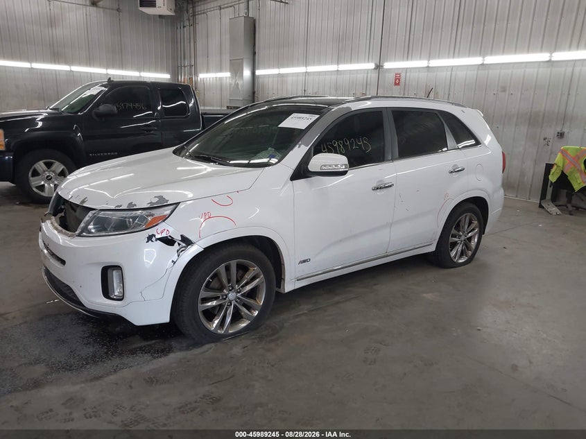 2014 Kia Sorento, Удар спереди, IAAI, VIN 5XYKWDA73EG501783 — фото 2