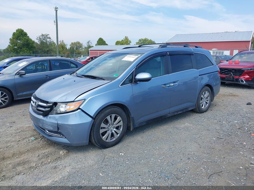 Vin: 5fnrl5h67eb056014, lot: 46488688, honda odyssey ex-l 20142