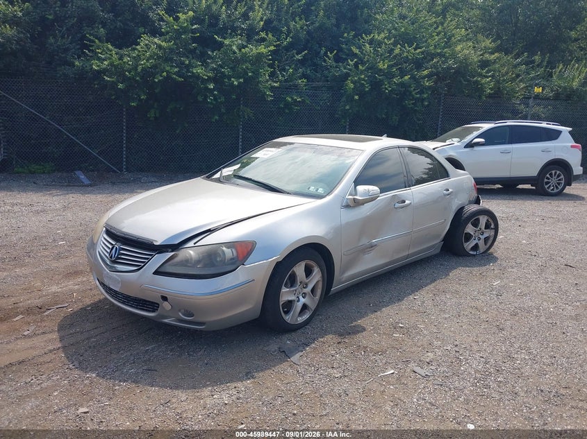 2005 Acura RL, Левый бок, IAAI, VIN JH4KB16515C008690 — фото 2