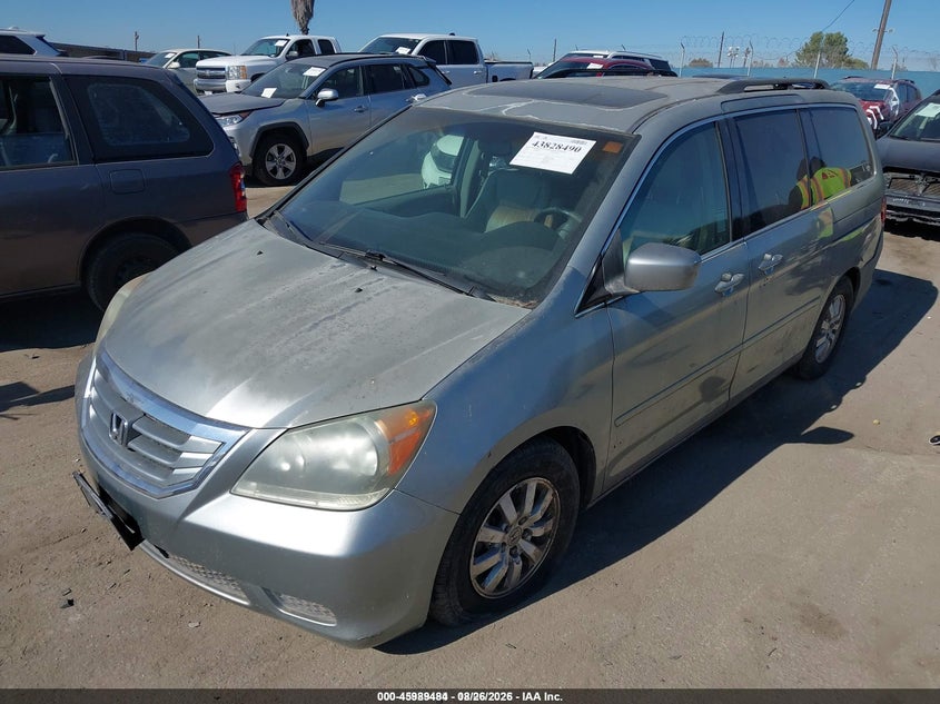 2008 Honda Odyssey, Left Rear, IAAI, VIN 5FNRL38778B084848 — photo 2