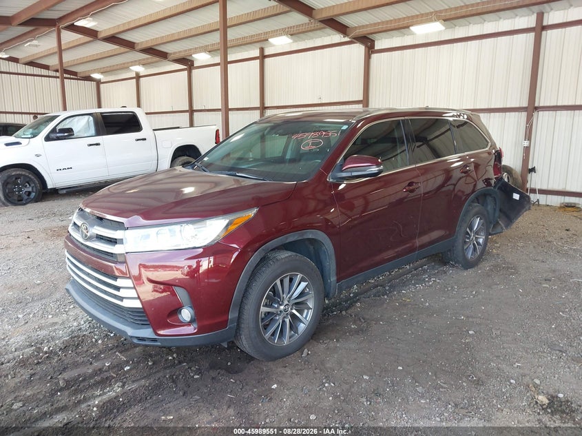2019 Toyota Highlander, Удар ззаду, IAAI, VIN 5TDKZRFH0KS303196 — фото 2