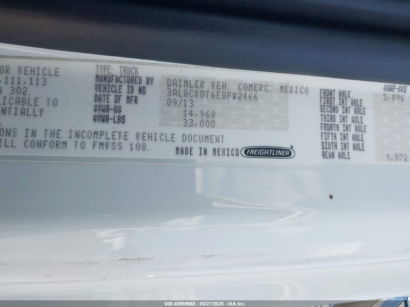 2014 FREIGHTLINER M2 auction photo 8