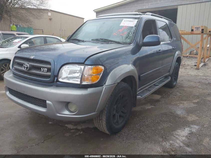 2003 Toyota Sequoia, Левый бок, IAAI, VIN 5TDZT34A33S165366 — фото 2