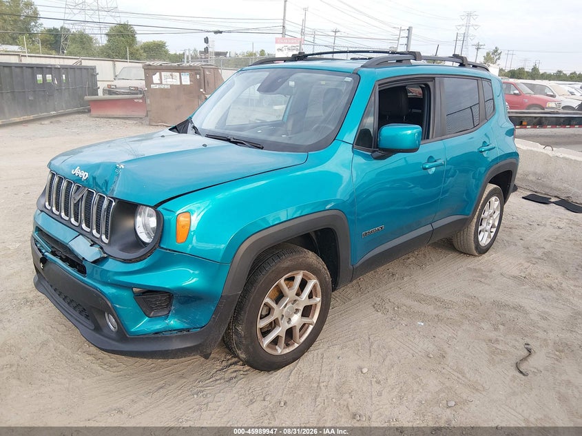 Vin: zacnjbbb1lpl31761, lot: 46489272, jeep renegade latitude 4x4 20202
