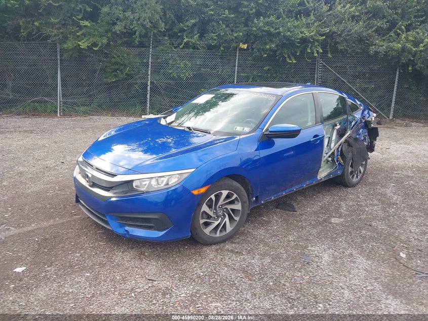 2018 Honda Civic, Лівий зад, IAAI, VIN 2HGFC2F78JH572188 — фото 2
