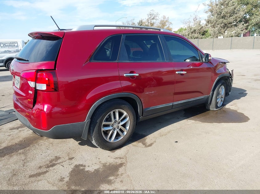 Vin: 5xykt4a67eg520501, lot: 46489643, kia sorento lx 20144