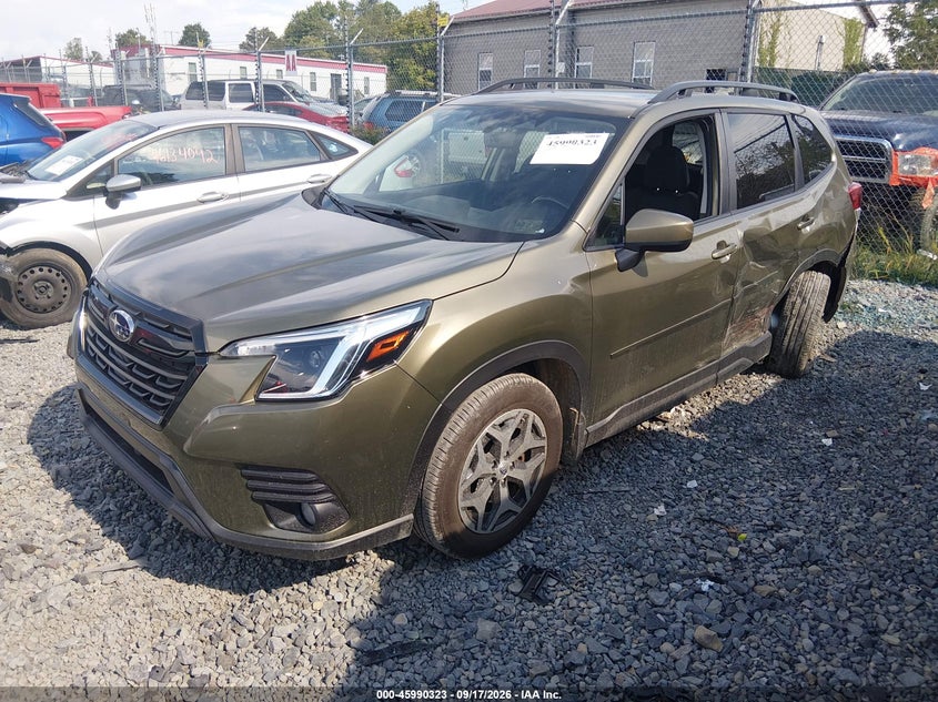 Vin: jf2skaec1nh451301, lot: 46489648, subaru forester premium 20222