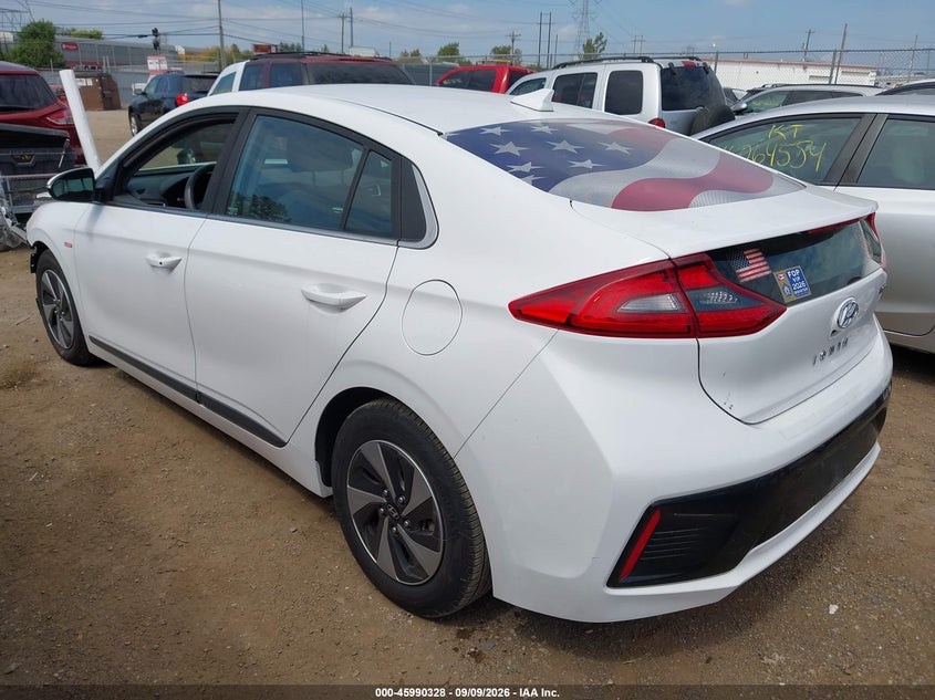 Vin: kmhc75lc7ju090393, lot: 46489652, hyundai ioniq hybrid sel 20183
