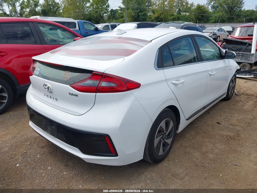 Vin: kmhc75lc7ju090393, lot: 46489652, hyundai ioniq hybrid sel 20184