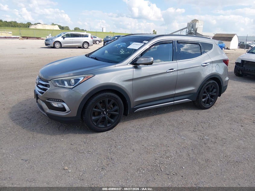 2017 Hyundai Santa Fe Sport 2.0T Ultimate, Удар ззаду, IAAI, VIN 5XYZWDLA3HG498301 — фото 2