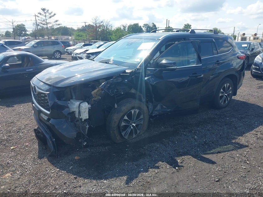 Vin: 5tdhzrbh2ls504714, lot: 46489670, toyota highlander xle 20202