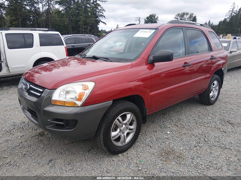 2008 Kia Sportage Lx V6, Rear, IAAI, VIN KNDJE723X87542666 — photo 2