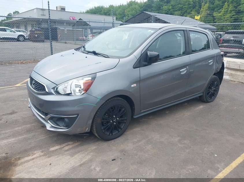 2019 Mitsubishi Mirage, Left Rear, IAAI, VIN ML32A5HJ7KH007714 — photo 2