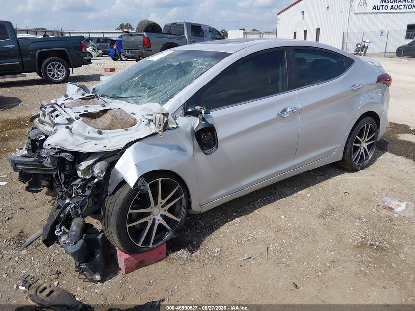 2014 Hyundai Elantra, Удар спереду, IAAI, VIN KMHDH4AE3EU094933 — фото 2