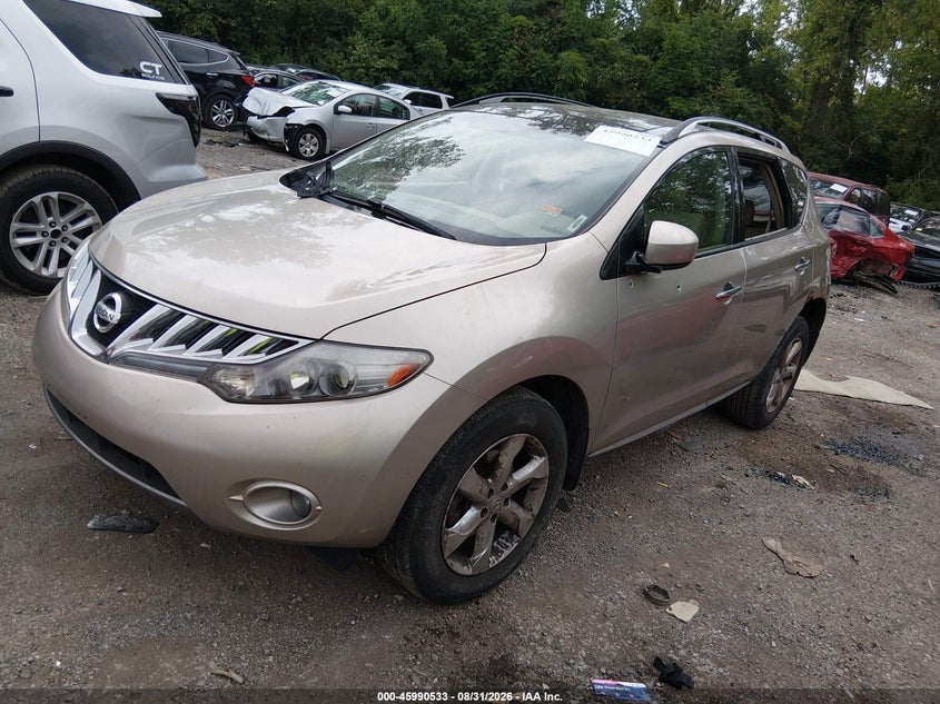 2010 Nissan Murano Sl, Left Side, IAAI, VIN JN8AZ1MW5AW139221 — photo 2