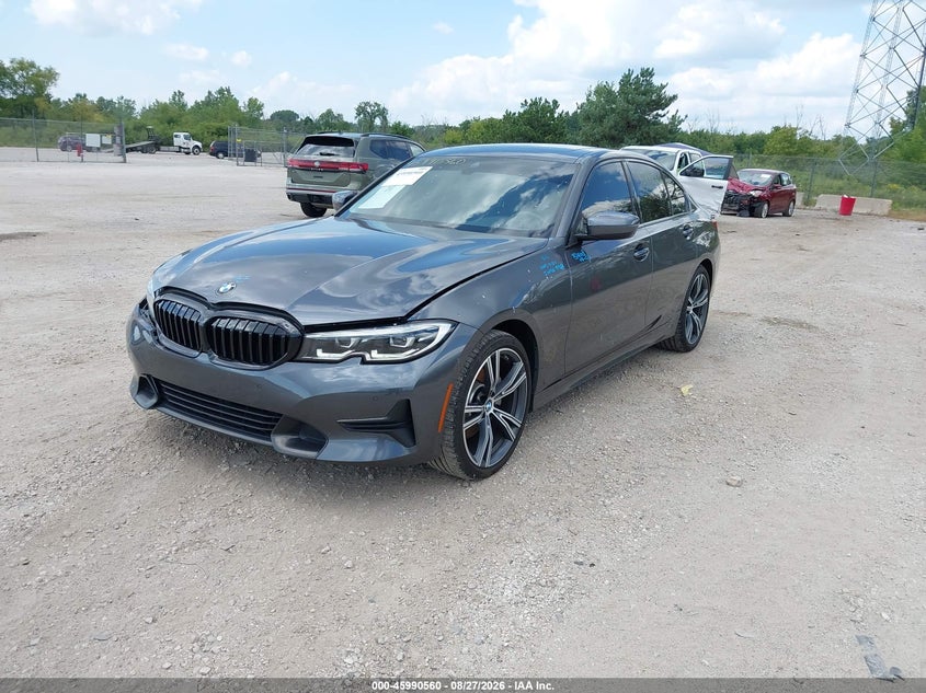 2019 BMW 3er, Удар спереди, IAAI, VIN 3MW5R7J56K8A04946 — фото 2