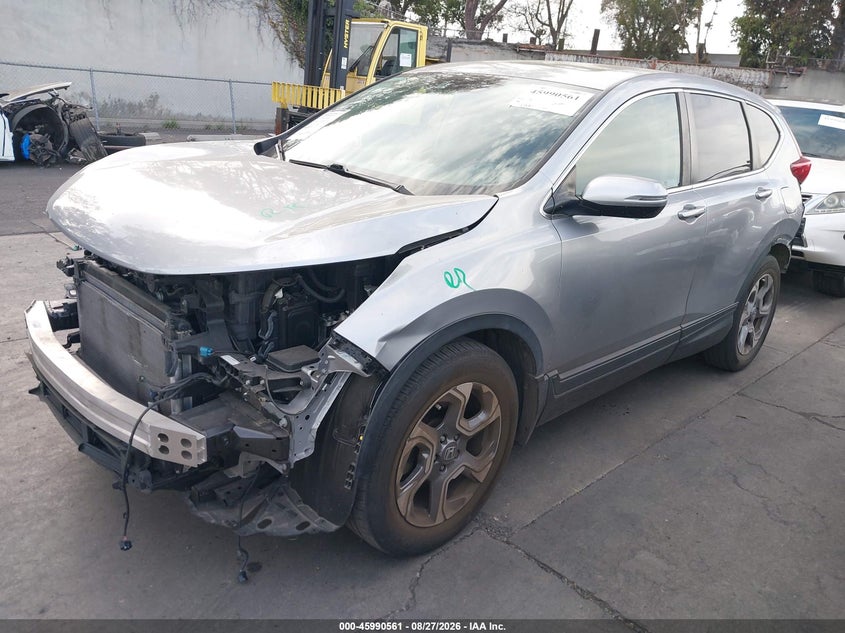 2019 Honda CR-V, Удар спереду, IAAI, VIN 5J6RW1H50KA034863 — фото 2