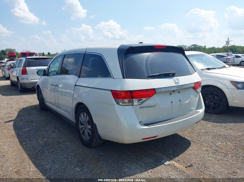 Vin: 5fnrl5h67eb104739, lot: 46490346, honda odyssey ex-l 20143