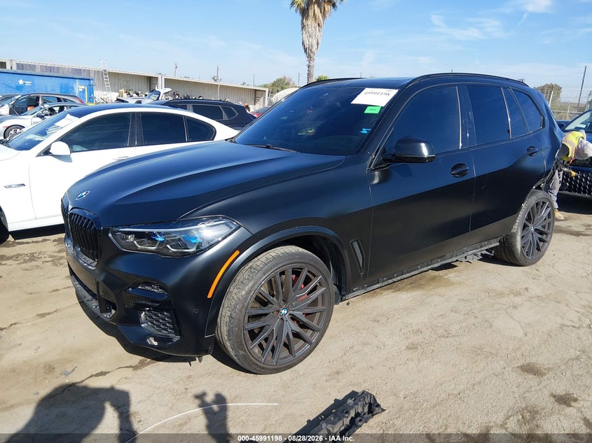 2022 BMW X5 xDrive40I, Left Rear, IAAI, VIN 5UXCR6C00N9K11086 — photo 2
