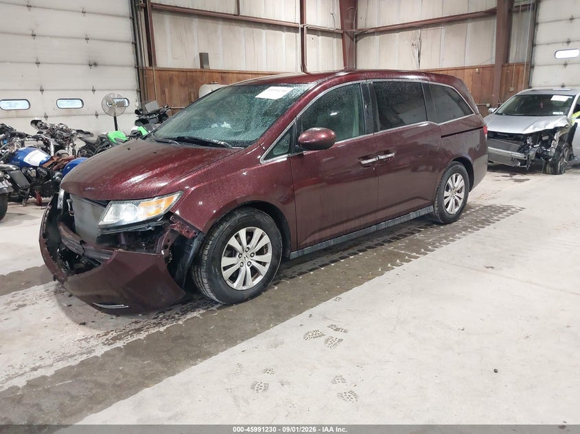 2015 Honda Odyssey, Удар спереду, IAAI, VIN 5FNRL5H42FB112313 — фото 2