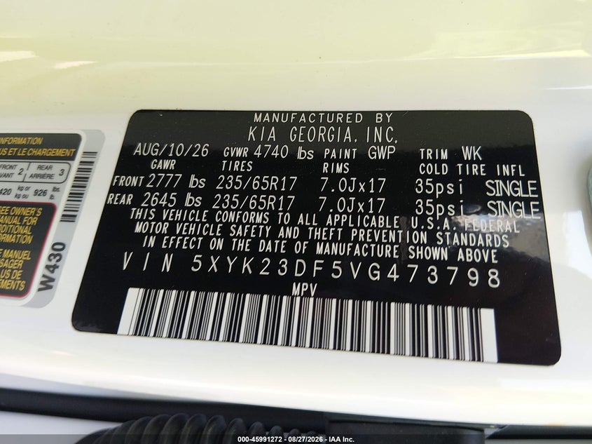 2027 KIA SPORTAGE SPORT UTILITY VEHICLE N/A