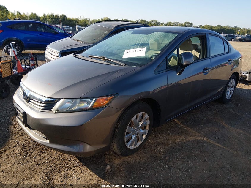 2012 Honda Civic, Затопление, IAAI, VIN 19XFB2F51CE089267 — фото 2