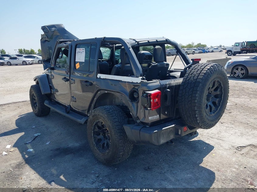 Vin: 1c4hjxen7lw149603, lot: 46490801, jeep wrangler unlimited sahara 4x4 20203