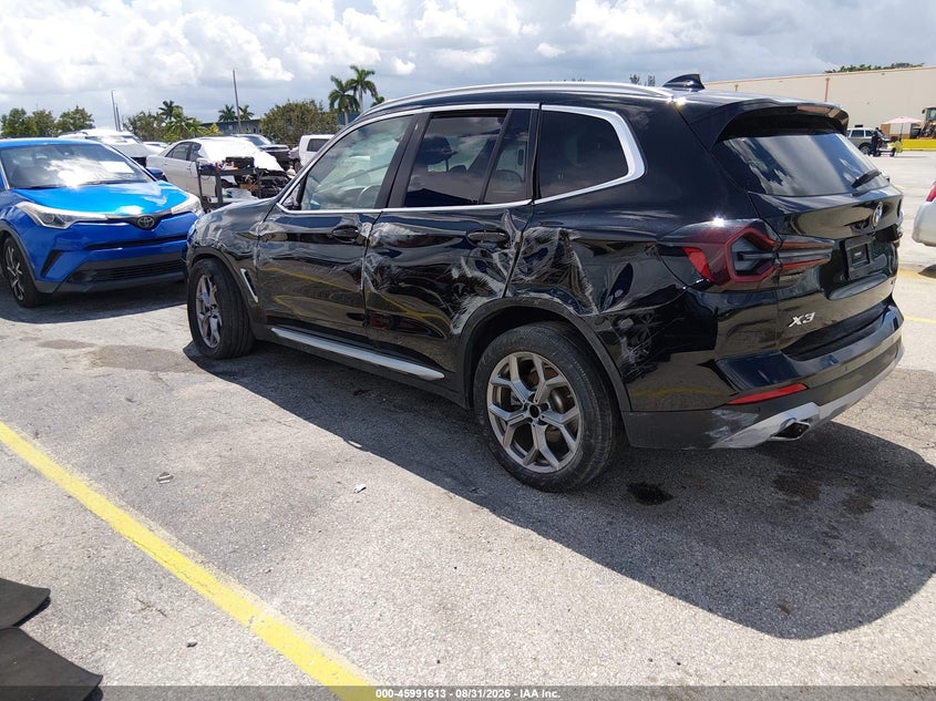 Vin: 5ux53dp09n9k31622, lot: 46490938, bmw x3 xdrive30i 20223