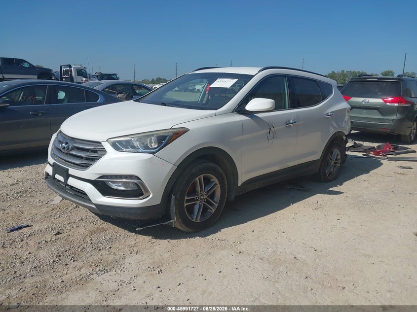 2017 Hyundai Santa Fe, Перёд и зад, IAAI, VIN 5NMZU3LB2HH003178 — фото 2