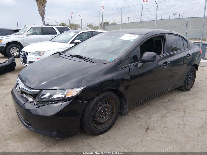 2012 Honda Civic, По кругу, IAAI, VIN 19XFB2F56CE364907 — фото 2
