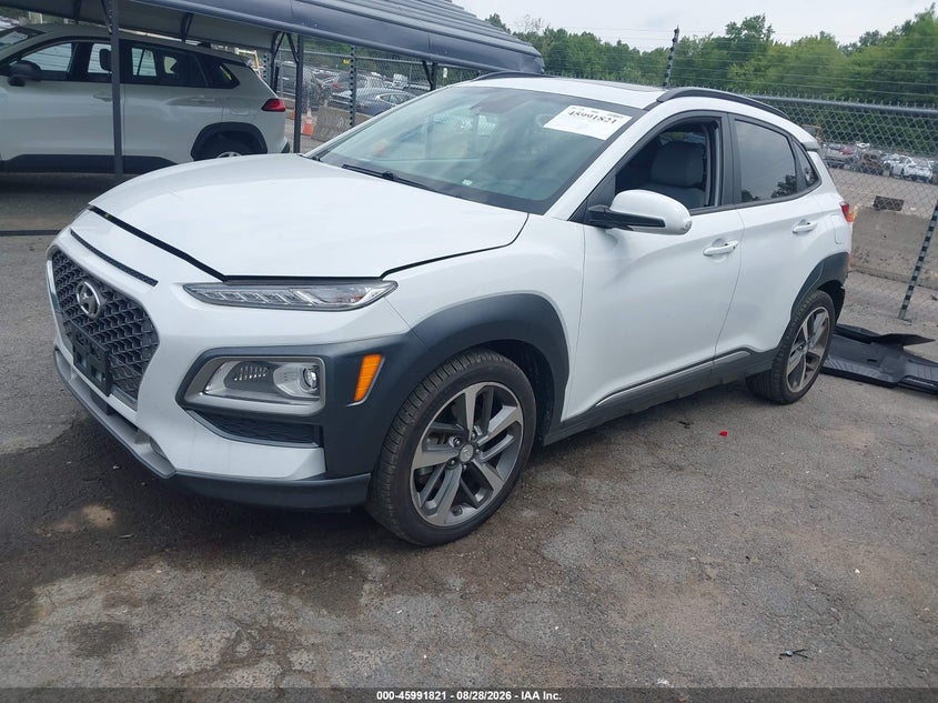 2020 Hyundai Kona Ultimate, Rear, IAAI, VIN KM8K5CA52LU517671 — photo 2