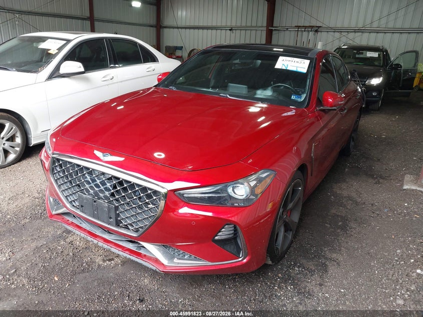 Vin: kmtg34le4ku015201, lot: 46491148, genesis g70 3.3t dynamic 20192