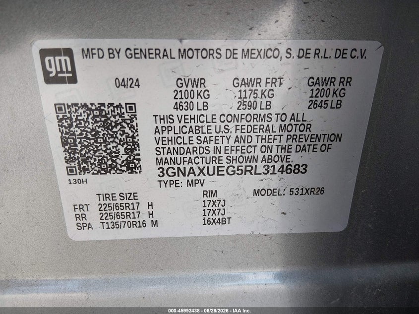 2024 CHEVROLET EQUINOX auction photo 6