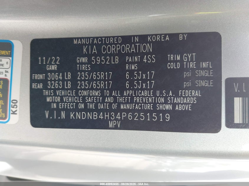 2023 KIA CARNIVAL MPV LX SEAT PACKAGE · Photo 9