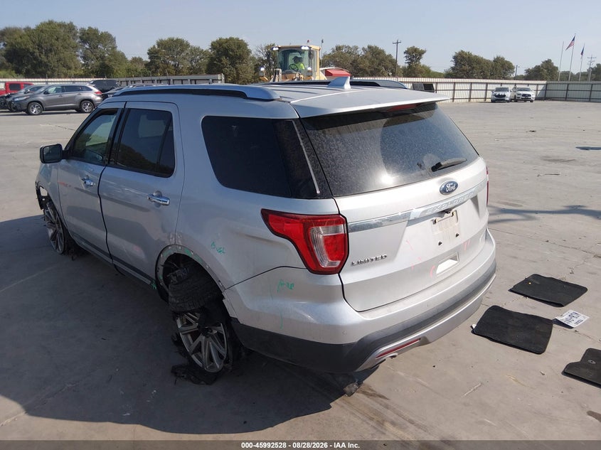 Vin: 1fm5k7f81hgc93430, lot: 46491853, ford explorer limited 20173