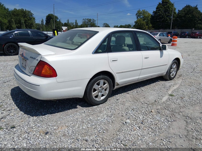 2002 TOYOTA AVALON SEDAN 3.0L V-6 DOHC, VVT, PREMIUM , 210HP