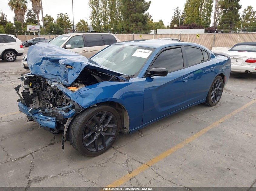 2020 Dodge Charger, Front End, IAAI, VIN 2C3CDXBG2LH192787 — photo 2