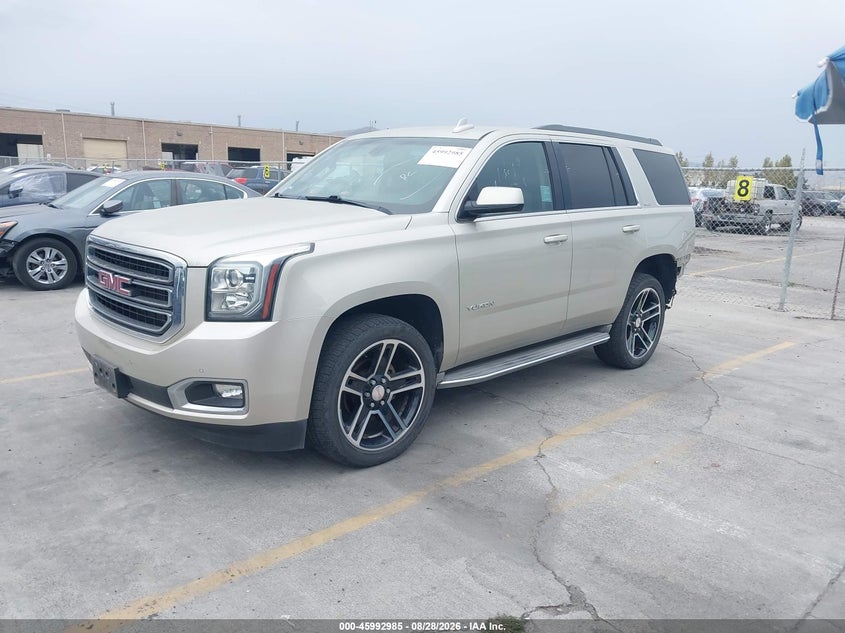 2015 GMC Yukon, Левый зад, IAAI, VIN 1GKS2AKC1FR565186 — фото 2