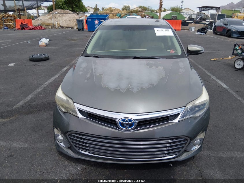 2013 TOYOTA AVALON SEDAN 2.5L I-4 DOHC, VVT, REGULAR , 156HP