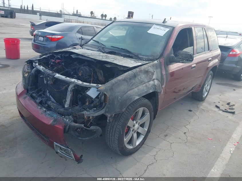 2006 Chevrolet Trailblazer Lt, Engine Burn, IAAI, VIN 1GNES13H662308172 — photo 2