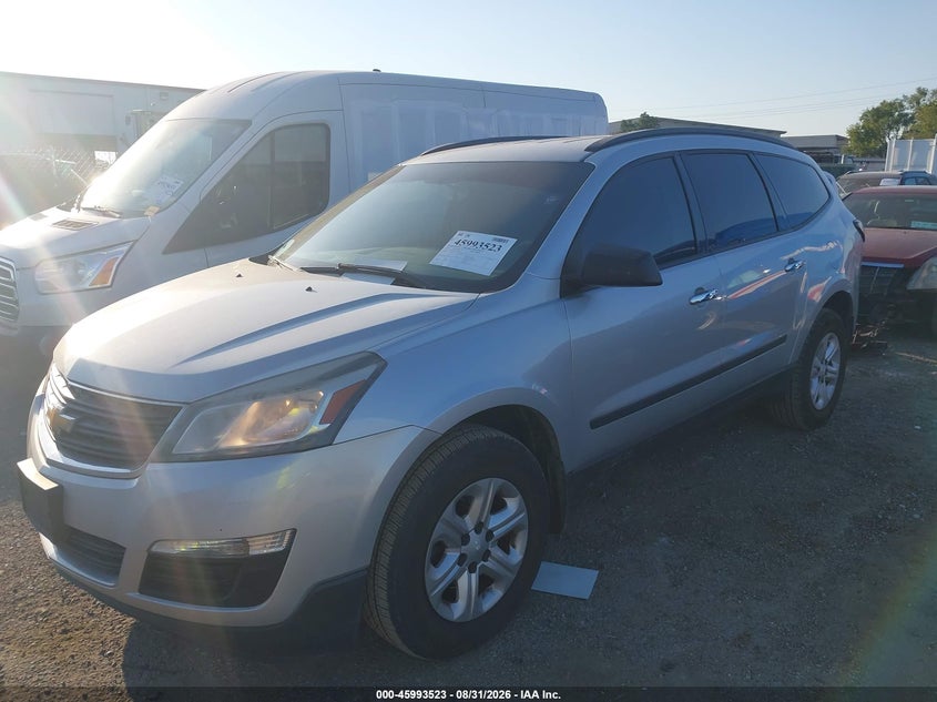 2016 Chevrolet Traverse, Rear, IAAI, VIN 1GNKVFED1GJ145407 — photo 2