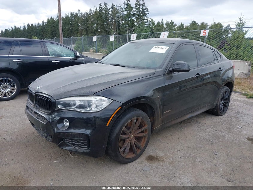 2015 BMW X6, Обычный износ, IAAI, VIN 5UXKU6C50F0F93893 — фото 2